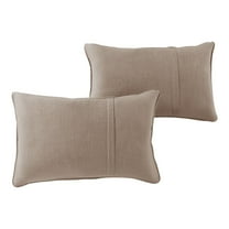 Sunbrella 21 x 14 in. Rectangle Outdoor Throw Pillow (2-Pack) - Cast Ash