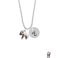 thumbnail image 2 of Delight Jewelry Silvertone Panda Bear Standing Silvertone Script Initial Disc - E - Charm Necklace, 20"+3", 2 of 4