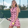 thumbnail image 2 of Yuyamidu Pink Butterfly Tennis Golf Dress Anti Wrinkle Trendy Tennis Dress for Women Build in Shorts with Pockets Womens Golf Outfit Workout Athletic Dresses Size S, 2 of 7