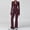 #1 Wine, variant on Women Long Sleeve Flared Jumpsuit Zip Up Romper One Piece Full Bodysuits Yoga Unitard Wide Leg Sexy Catsuit