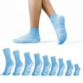 thumbnail image 2 of AHS Premium Hospital Socks with Grippy Anti-Slip Tread | Large Ice Blue Double Tread Socks | Safety, Soft Polyester Socks | Gripper Socks Pack 6 Pairs, 2 of 6