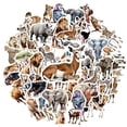 thumbnail image 2 of 35pcs Safari Animal Stickers Wildlife Decals Cute Zoo Stickers for Luggage Notebooks Fridge, 2 of 9