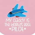 thumbnail image 4 of Inktastic Daddy is Worlds Best Pilot Airplane Childs Boys or Girls Baby Bib, 4 of 4