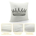 thumbnail image 4 of JEUXUS Crown Queen and King Throw Pillow Covers Soft His and Hers Matching Couple Pillow Cases Cushion Covers For Living Room Bedroom Decorative Throw Pillowcases for Sofa Couch Chair, 4 of 5