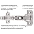 thumbnail image 2 of Hickory Hardware P5125-10Pack 1/2" Overlay Concealed Euro Cabinet Door Hinge - Nickel, 2 of 4