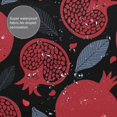 thumbnail image 4 of DouZhe Red Pomegranate Fruits Pattern Shower Curtain, Waterproof Bath Curtains for Bathroom Decorations, 72 x 72 inches, 4 of 7