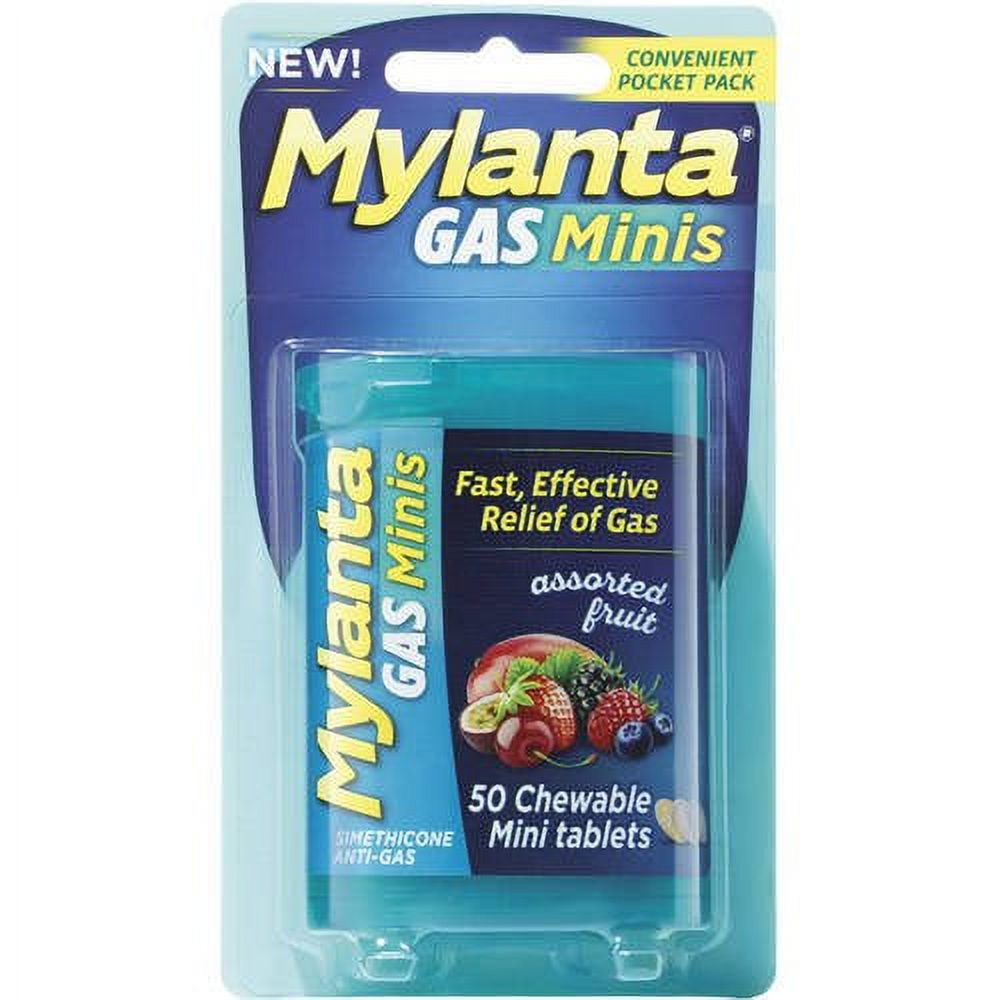 Mylanta Gas Chewable Mini Tablets, Assorted Fruit 50 ea - image 4 of 6