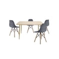 thumbnail image 1 of Comedor Murcia Rectangular 120x70 con sillas grises para 4 personas, 1 of 1