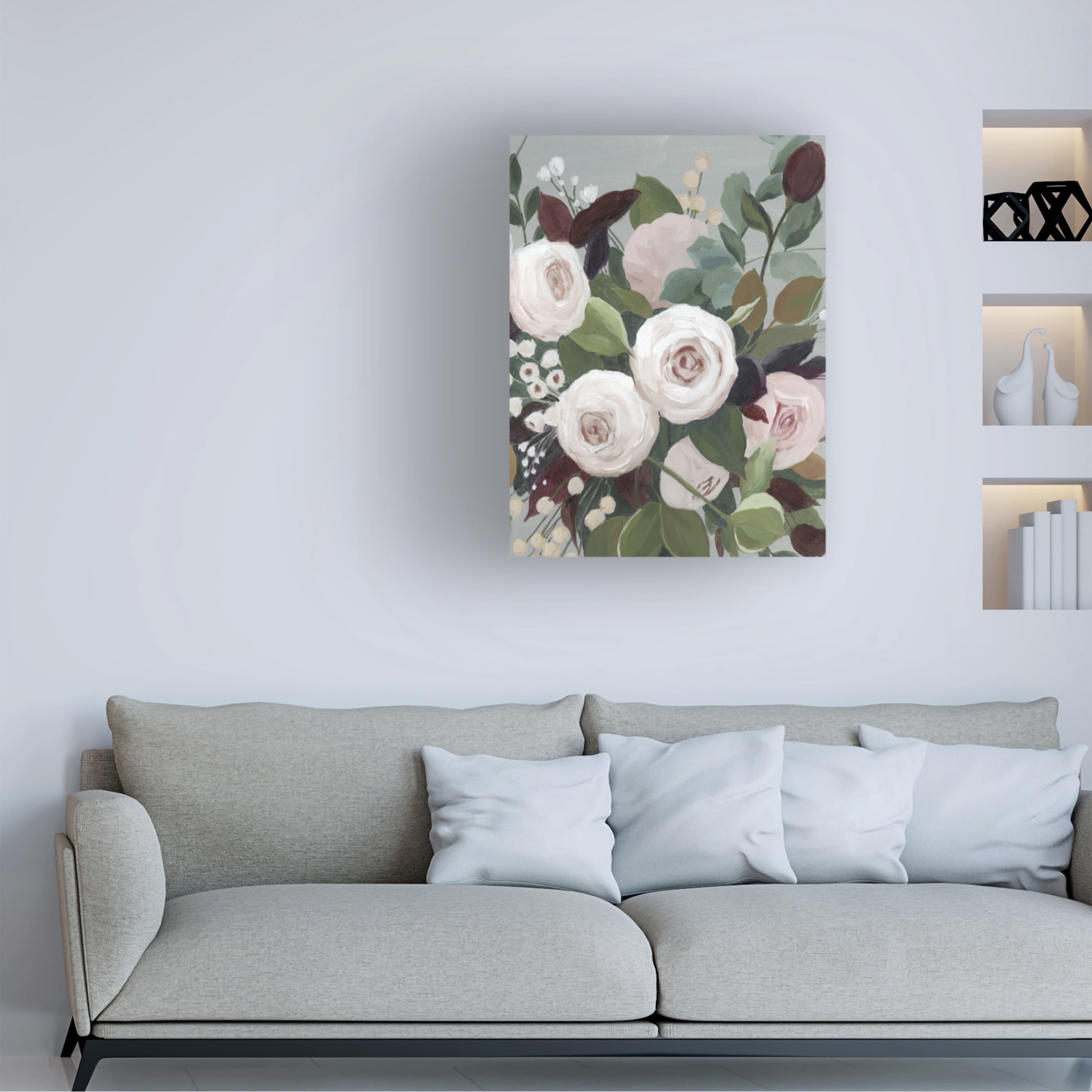 Canvas Wall Art - Grace Popp 'Bohemian Blooms II' Wall Art for Living Room, Bedroom, or Office Décor by Trademark Fine Art - 35 x 47 Inches