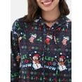thumbnail image 4 of No Boundaries Plush Christmas Pullover Hoodie, Women's, 4 of 5