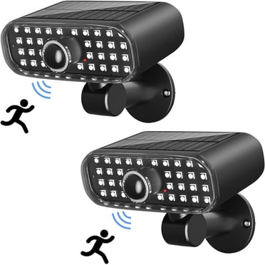 Solar Motion Sensor Lights Outdoor, IP67 Waterproof Solar Spot Lights Outdoor Wall Mount, LED Motion Security Solar Flood Lights with 3 Modes for Porch Garage Yard Garden Driveway, 2 Pack