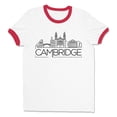 thumbnail image 1 of Skyline Cambridge England Ringer Tee Shirt Unisex Small White/Red, 1 of 5