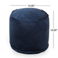 thumbnail image 6 of JERFIT Velvet Cylinder Pouf Ottoman, Blue Round Floor Cushion for Extra Seating and Footrest, Stylish Accent Stool for Living Room, Bedroom, Dorm, 6 of 7