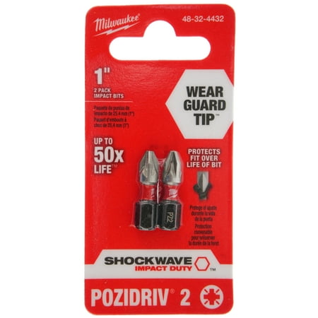 

Milwaukee 48-32-4432 SHOCKWAVE Impact Duty Pozidriv 2 Bits 2 Pack 1 Length