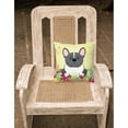 thumbnail image 2 of Carolines Treasures BB6012PW1818 Easter Eggs French Bulldog Black & White Fabric Decorative Pillow, 2 of 2