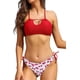 thumbnail image 1 of Traje de baño de Dos Piezas con Parte Inferior Halter y Espalda Cruzada para Mujer rojo XL rojo XL Xishao ropa, 1 of 2