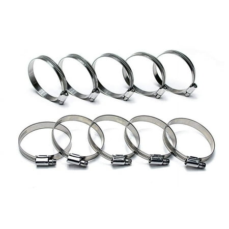 

Stainless Steel Embossed Hose Clamps SAE 24 Effective Size: 1-1/2 - 2 3/8 Band (Pack of 10)