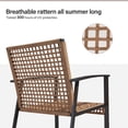 thumbnail image 4 of KAMEROUT 4-Piece Outdoor Patio Conversation Set, All-Weather PE Rattan Furniture with Loveseat, 2 Chairs and Table, 4 of 9