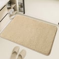 thumbnail image 3 of sruoe Bathroom Rugs, Bath Mat for Bathroom Floor 1pcs, Bath Mats for Bathroom Floor Non Slip Non Skid, Rectangular Cloth Floor Mat for Bath Door Household, Beige, 3 of 5