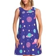 thumbnail image 1 of Balery Space Vestidos de verano para mujer con estampado: vestido holgado sin mangas, vestido playero informal y cómodo para días calurosos., 1 of 7