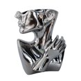 thumbnail image 2 of Jarrón moderno con forma de cabeza, maceta creativa, escultura de arte abstracto, maceta Plata, 2 of 9