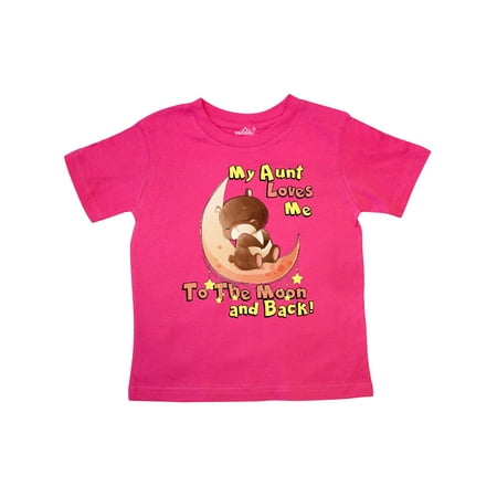 

Inktastic My Aunt Loves Me To the Moon and Back Gift Toddler Boy or Toddler Girl T-Shirt
