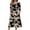 Black, variant on Floral Dresses for Women V-Neck 3/4 Sleeve A-Line Midi Dress Spring Casual Easter Beach Vacation Sundress with Pockets
