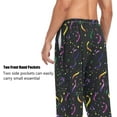 thumbnail image 4 of Top-kevin Mardi Gras Confetti Print Pajama Pants for Men Comfort Sleep Lounge Bottoms Straight-fit with Pockets S-XXL, 4 of 6