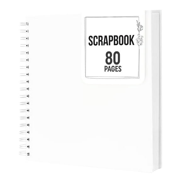 HengDidi Premium Kraft Paper Scrapbook Album with Customizable Cover - 40-Page Hardcover DIY Memory Book for Weddings, Anniversaries, Travel Memories & Campus Events (White)