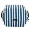 thumbnail image 5 of Bio Tek Blue and White Stripe Paper Burger Box - Ripple Wall - 4" x 4" x 3 3/4" - 100 count box, 5 of 10