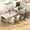 Natural+MDF, variant on LHYY 82.6" Fluted Kitchen Island with Extendable Dining Table for 4-6,Island Table for Kitchen with Power Outlet,Kitchen Table with Double-Side Storage,2 Drawers 2 Side Open Shelves,White