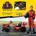 thumbnail image 3 of Aosom 24V Electric Go Kart, Kids Drift Kart with Adjustable Seat, Red, 3 of 10