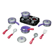 Angle View: Kid Connection Cooking Play Set with Stove, 14 Pieces