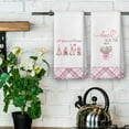 thumbnail image 4 of Gnomes Pink Love Heart Rose Kitchen Towels - Anniversary Dish Towels Gifts for Couple, Valentines Holiday Decorative Absorbent Dishcloths Hand Towels Set of 2 for Kitchen Decor 18x26 Inches, 4 of 6