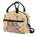 thumbnail image 3 of HUIACONG Lightweight Lunch Bag for School Picnic, Aluminum Film Material Easy To Carry Insulated Lunch Tote, Capybara School Pattern, 3 of 10