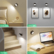 thumbnail image 4 of Luces LED de pared con mando a distancia, apliques de pared, lámpara de pared, batería recargable de 3000 mAh, color blanco, 4 of 6