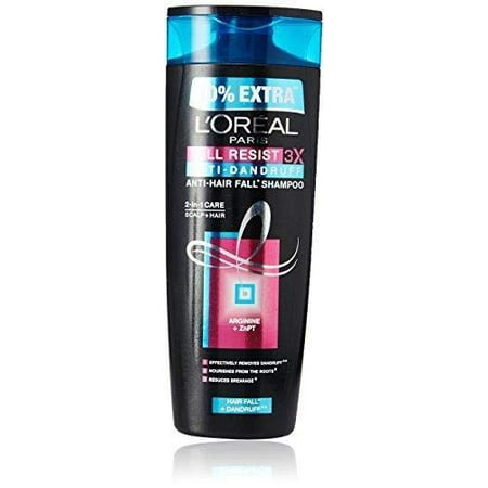 L'Oreal Paris Fall Resist 3X Anti-dandruff Shampoo, 175ml (With 10% (Best Shampoo For Hair Fall And Dandruff Both)