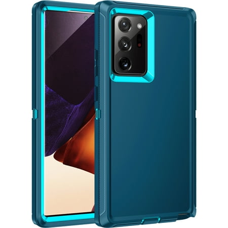 RegSun for Galaxy Note 20 Ultra Case,Shockproof 3-Layer Full Body Protection [Without Screen Protector] Rugged Heavy Duty High Impact Hard Cover Case for Samsung Galaxy Note 20 Ultra,Turquoise