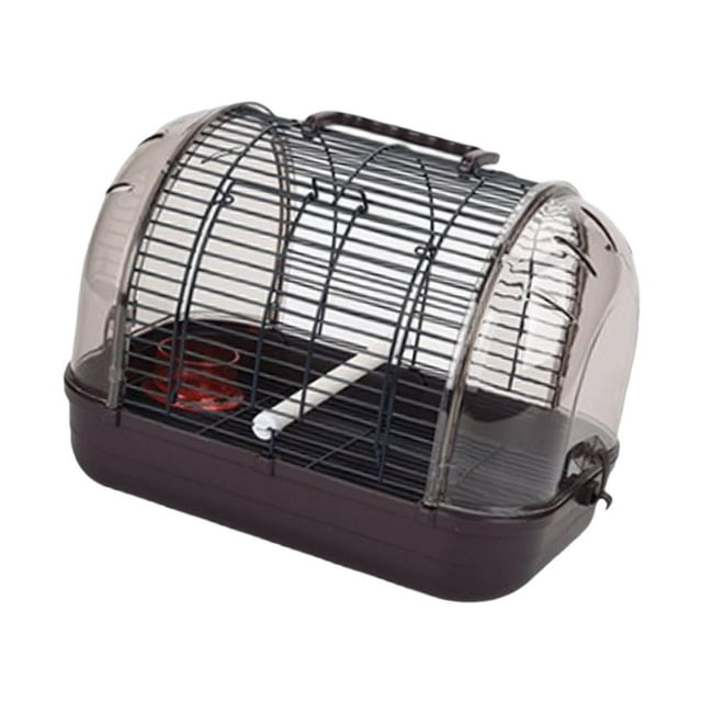Jaula para Pájaros, Jaula para Periquitos, Jaula para Loros Visible Y Resistente, Transportador de Pájaros para Pájaros, Periquitos, Loros, Canarios Café S