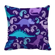 ECZJNT Cartoon dinosaur pattern Pillow Case Pillow Cover Cushion Cover 18x18 Inch