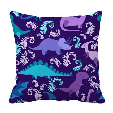 ECZJNT Cartoon dinosaur pattern Pillow Case Pillow Cover Cushion Cover 18x18 Inch