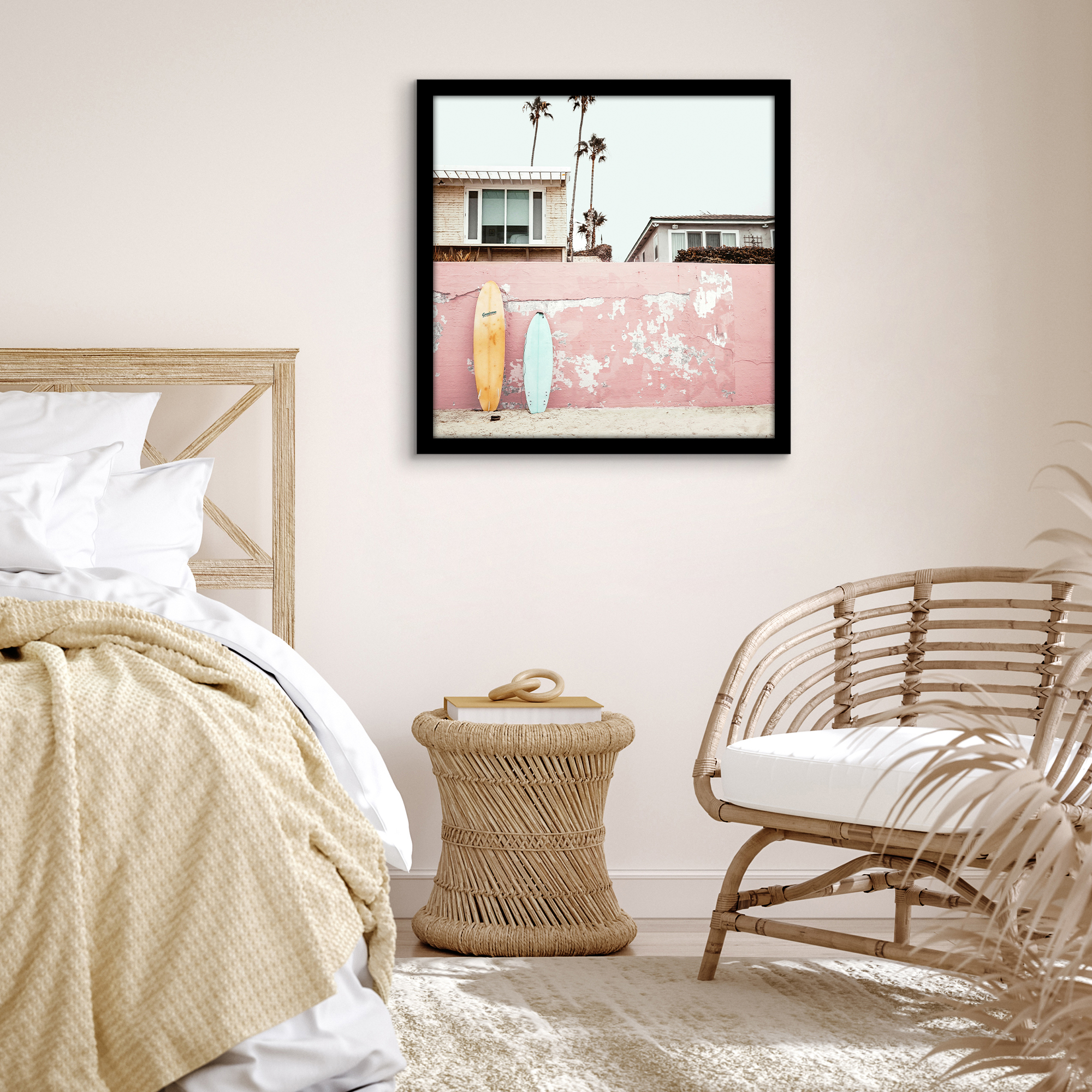 Americanflat 24x24 Picture Frame with Polished Plexiglass Epic Collection Square Wide Photo Frames - Black