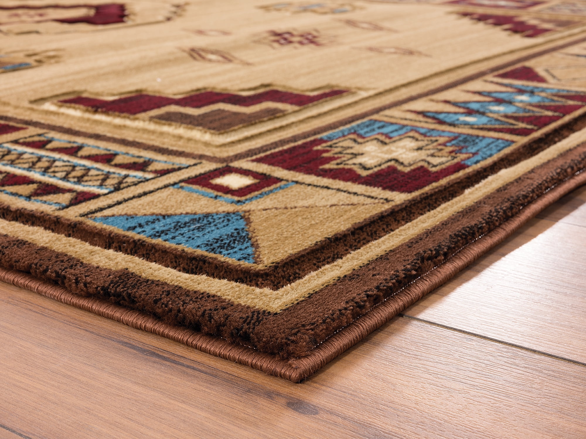 United Weavers Rustic Forest Bayard Southwestern Border Accent Rug, Beige, 1'10" x 2'8"