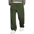 thumbnail image 6 of Men's Casual Baggy Sweatpants Elastic Drawstring Waist Wide Leg Lounge Pants Streetwear with Pockets,3XL, 6 of 7