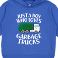 thumbnail image 3 of Inktastic Just a Boy Who Loves Garbage Trucks Toddler Hoodie, 3 of 4