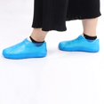 thumbnail image 1 of Cubiertas de zapatos de lluvia, cubiertas de zapatos de silicona impermeables reutilizables, cubiertas de zapatos plegables no deslizantes, protectores de zapatos unisex Feliz Sencillez, 1 of 5