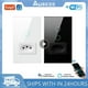 thumbnail image 2 of Aubess Tuya WiFi Switch & Socket Brazil Standard 4X2 Glass Panel 1/2 Buttons, 2 of 5