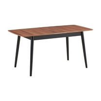 Acme Lanae Dining Table Natural & Black Finish Indoor Room Furniture