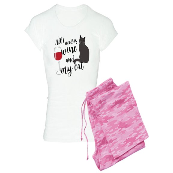 CafePress - All I Need Is Wine And My C - Women's Light Pajamas