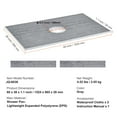 thumbnail image 3 of KFFKFF 60"x38" Waterproofing Shower Curb Tray Kit w/ Central Drain Thickened, 3 of 8